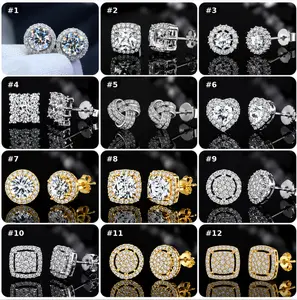 [Pick Any 6] S925 Silver Stud Earrings - Classic & Fashion Ear Jewelry, Ideal Gift for Birthday & Mother's Day, Unisex for Men & Women, Wedding Set