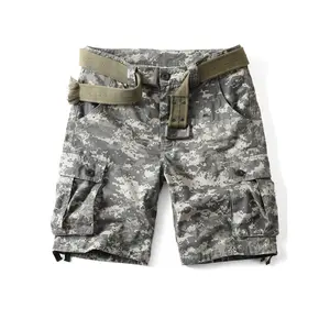 AKARMY Camo Cargo Shorts for Men Cotton Casual Wild Outdoor Work Relaxed Fit Shorts with Multi-Pockets 8069-meijun (No Belt) Menswear Camouflage