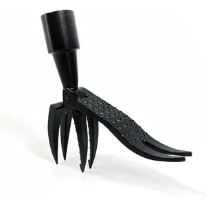 High Hardness Weed Pulling Tool - Manual Stand Up Weed Tool Head - 4-Claw Head, Black