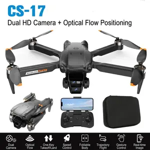 CS17 Foldable Brushless Drone with 4K Dual HD Camera,Optical Flow Positioning Stable Hover, Waypoint TrajectoryFlight, Gesture Photo, Modular 1800mAh Battery Real-TimeFPV Video Transmission RC Quadcopter for Adults BeginnersAerial Photography