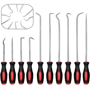 O-Ring Removal Tool Set –& Soft Grip Pick & Hook Set –& Multipurpose Extra Long Hook O-Ring Removal Tool –& Car Repair Tool