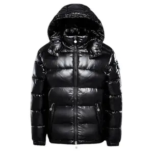 Men's Winter Warm Jacket, Casual Hooded Thickened Cotton Coat, Detachable Hat, Fashion Outerwear for Cold Weather