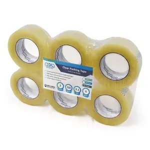 IDL Packaging Concord Packing Tape - 2" x 1.6 mil x 110 Yards, Clear (Pack of 6) - for Storage, Office, Moving and Shipping, Excellent Carton Sealing Tape
