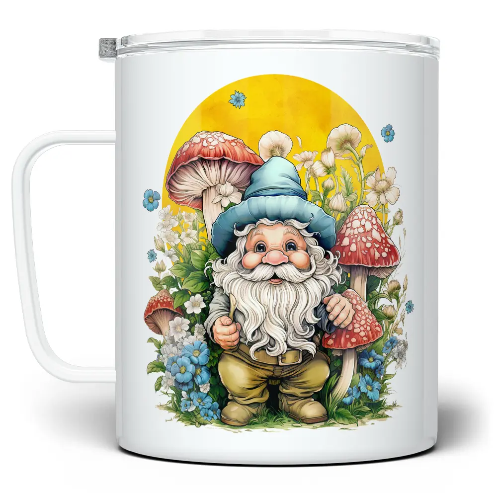 LOFTIPOP Garden Gnome Coffee Mug, Cozy Whimsical Mug, Cottagecore Mushroom Nature Cup, Designed and Printed in the USA by Loftipop