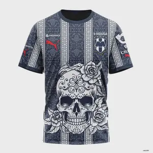 Custom Monterrey Dia De Muertos Home Shirt - Official Mexico Soccer Jersey - LIGAMXCF Celebrate Dia De Muertos in style!