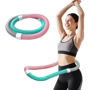 Infinity Weighted Hula Hoop for Adults, Foldable Fitness Hoop, Weighted Hula Circle, Waist-Friendly Slimming Exercise Equipment, Home Workout Equipment, Home Training Equipment, Portable & Silent for Home, Travel, Gym