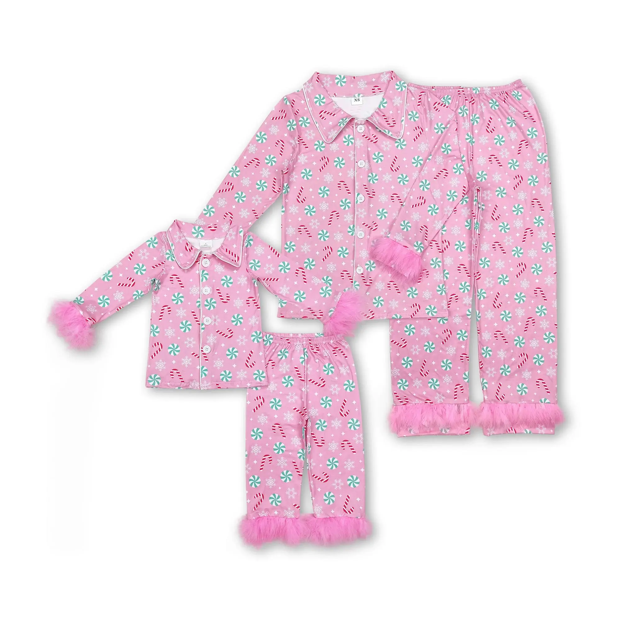 Women's 2-Piece Baggy Camo Print Nightwear Set - Oversized Cotton Blend Long Sleeve Loose Loungewear for Christmas Family Matching