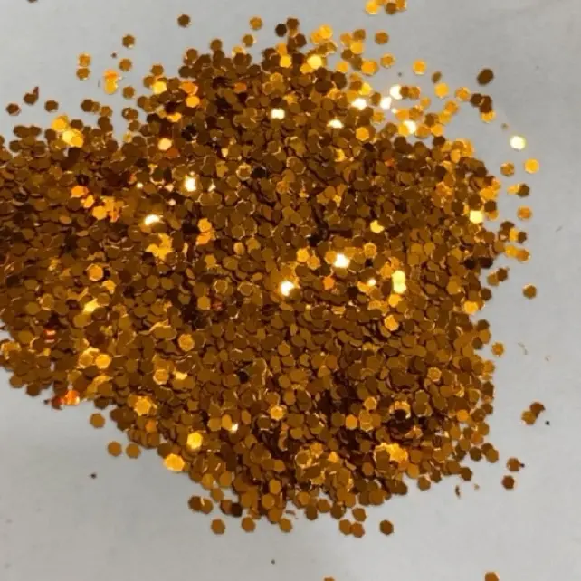 Burn orange loose glitter