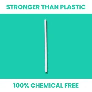 Greenship Paper 8.25” Standard Straw [5000 pcs] (Case of 20 bags) - Stronger than Plastic - 100% PFAS / Chemical Free - 100% Virgin Paper - Sustainable - Compostable - Tasteless