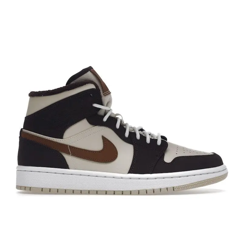 Jordan Women's 1 Mid SE Brown Basalt Oatmeal, from StockX