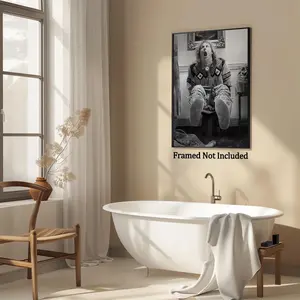 High Quality  Funny Bathroom Poster Dumb Movie  Art Vintage Black & White  Decor Home Toilet Bedroom Living Room Vintage Black & White Movie Poster  Wall print
