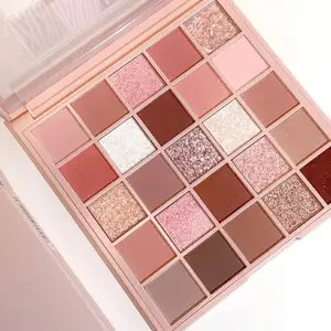 25 Color Matte and Glitter Eyeshadow Palette, Long Lasting Shimmering Eye Shadow Makeup Palette, High Pigmented Blendable Eyeshadow Powder for All Styles and Occasions, Cosmetic