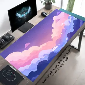 Minimalist Pastel Sky Pink, Blue and Purple Pastel Desk Decor, Cute Desk Mat, Sky Mousepad XL, Clouds Mouse Pad, Kawaii Desk Décor
