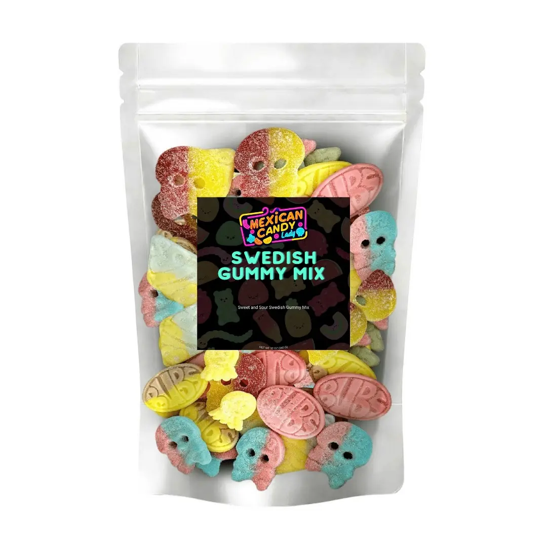 1 Pound Assorted Swedish Bubs Mix- Swedish Gummies. Snack Bonbon Sweet Candy Sugar