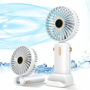 Portable Cordless Multifunction Fan, USB Rechargeable 5-Speed 5000mAh Battery, Foldable Compact Design with Folding Protection, for Travel & Outdoor Activities, Portable Cordless Fan
