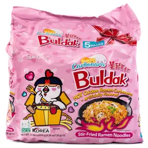 Samyang Buldak Ramen Carbonara Hot Chicken Flavor 4.58 oz*5 each Spicy Instant Creamy