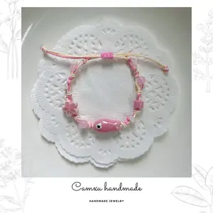[NEW] Handmade Adjustable Bracelet – Little Fish & Flower Charm