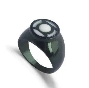 Glow-in-the-Dark Green Lantern Corps Themed Ring, Fashion Costume Jewelry Accessory, Unique Gift for Special Events
