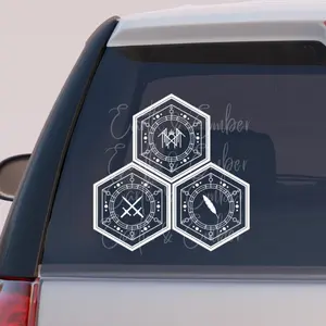 Sleep Token House Veridian Feathered Host Car Sticker Set - Even In Arcadia (EIA), Easy Installation, Durable, Vehicle Exterior Decoration, Personalization, Indoor/Outdoor, TikTok Music Merch, Free Shipping, Music Lover