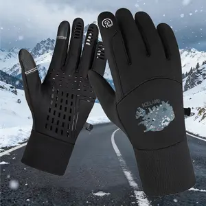 Iceland Map Print Gloves Unisex Touchscreen Winter Gloves Windproof Waterproof for Skiing & Cycling Soft Lined Anti-Slip Design Cozy & Stylish