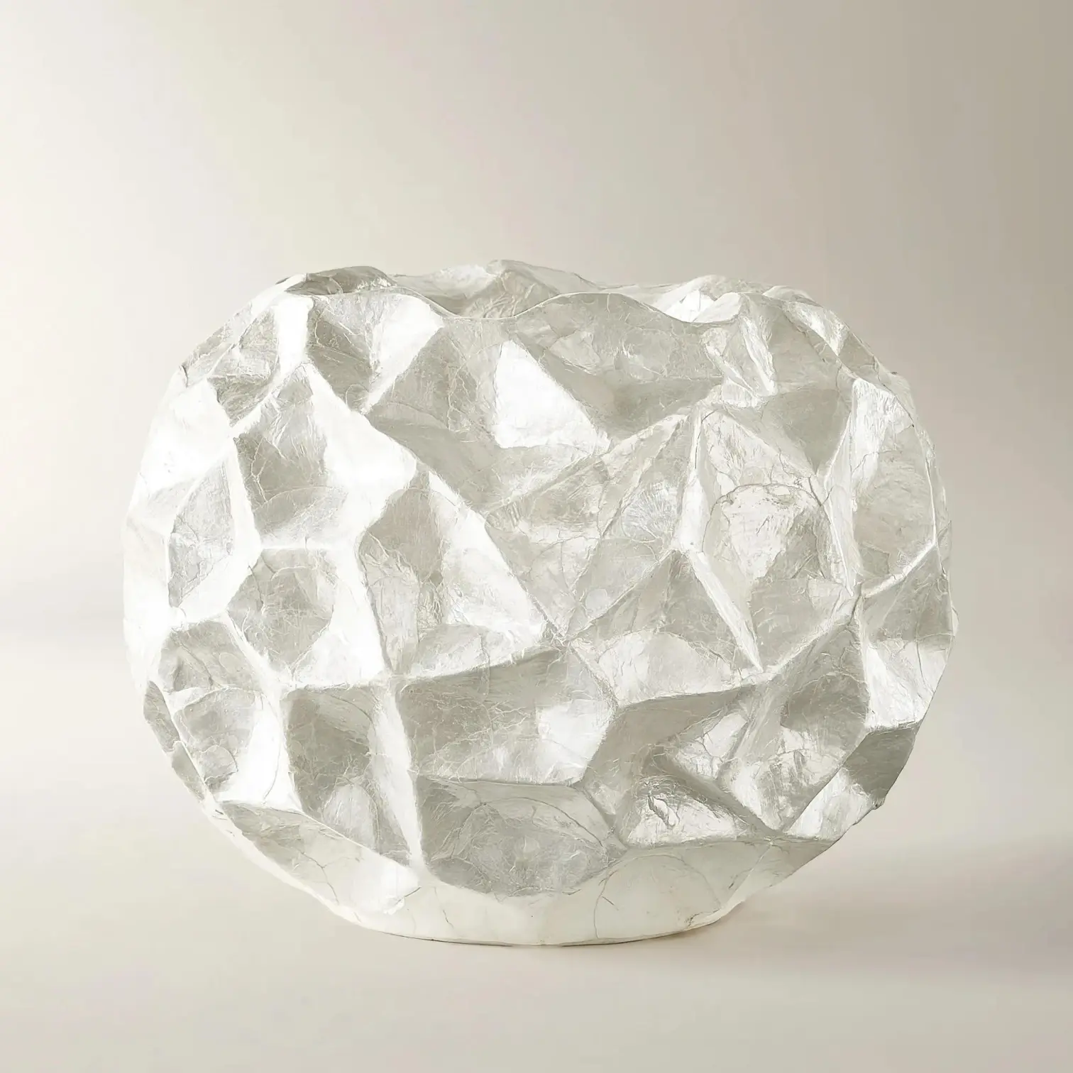Z Gallerie Aspen Large Decorative Floor Vase - Luminous Mineral Luxe Piece with Organic Sculptural Design, Pearl Accents, Resin Base, Entryway Decor for Living Room & Modern Home Interiors