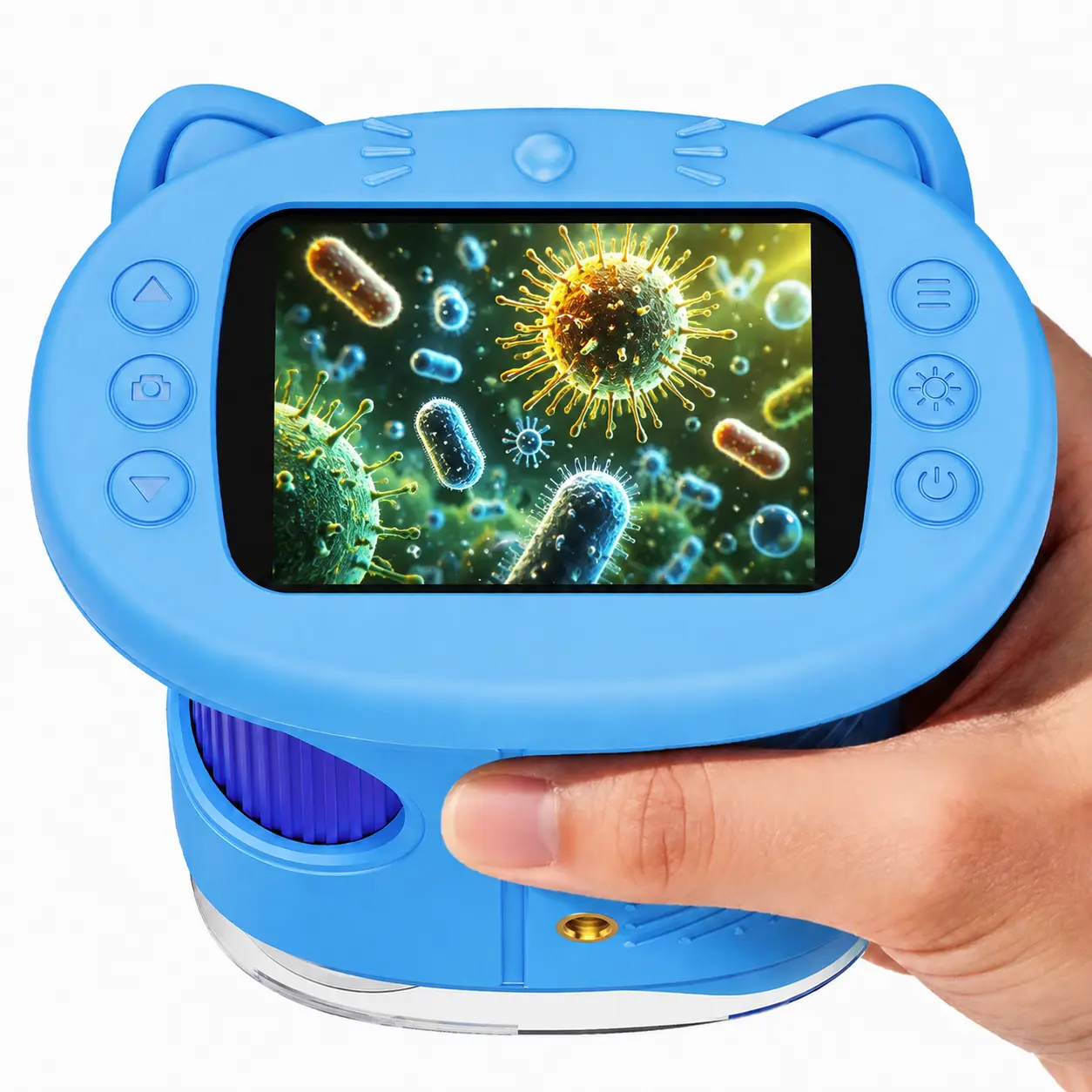 [2026 Upgrade] SEEKID Microscope with Built-in Photo & Video Camera, 2.4" 4K Screen – 1000X Microscope and 100m Telescope, STEM Toy & Educational Gift for Boys & Girls Ages 3–12