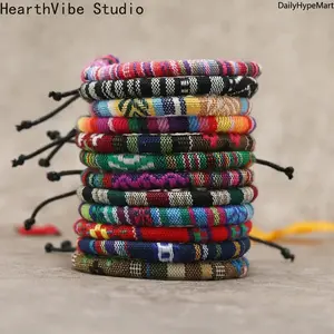 12Pcs Handwoven Lucky Rope Bracelet Set, Boho His & Hers Jewelry