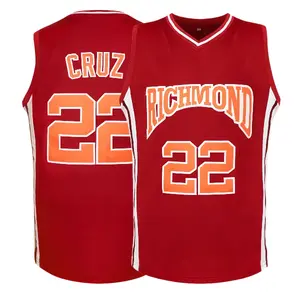 Men's #22 Basketball Jerseys Embroidered V-Neck Sports Jersey Breathable Polyester, Machine Washable for Sports & Casual Wear