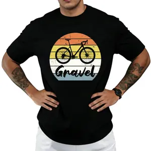 Men's Retro Cobblestone Bike Racing T-Shirt - A retro bike racing graphic tee with a cobblestone bike design. Short-sleeved, crew neck, casual outdoor cycling wear, suitable for cobblestone bike enthusiasts. Men's graphic tee, men's shirt.