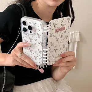 Fresh 3D Flip Notebook Floral Holder Soft Phone Case for Samsung Galaxy S25 Ultra S24 S23 A55 A35 A15 A05 A14 A54 A13 A53