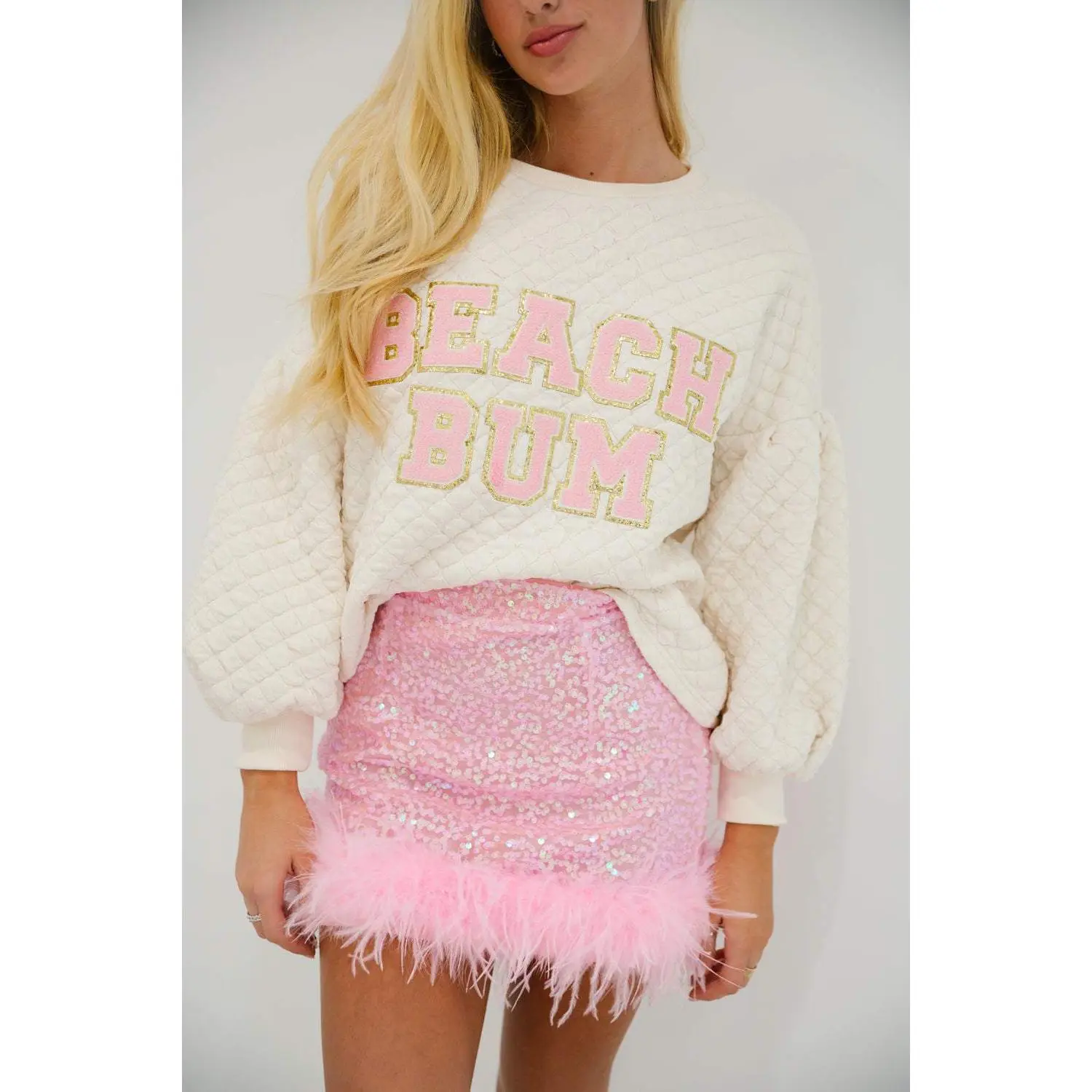 BEACH BUM QUILTED PULLOVER