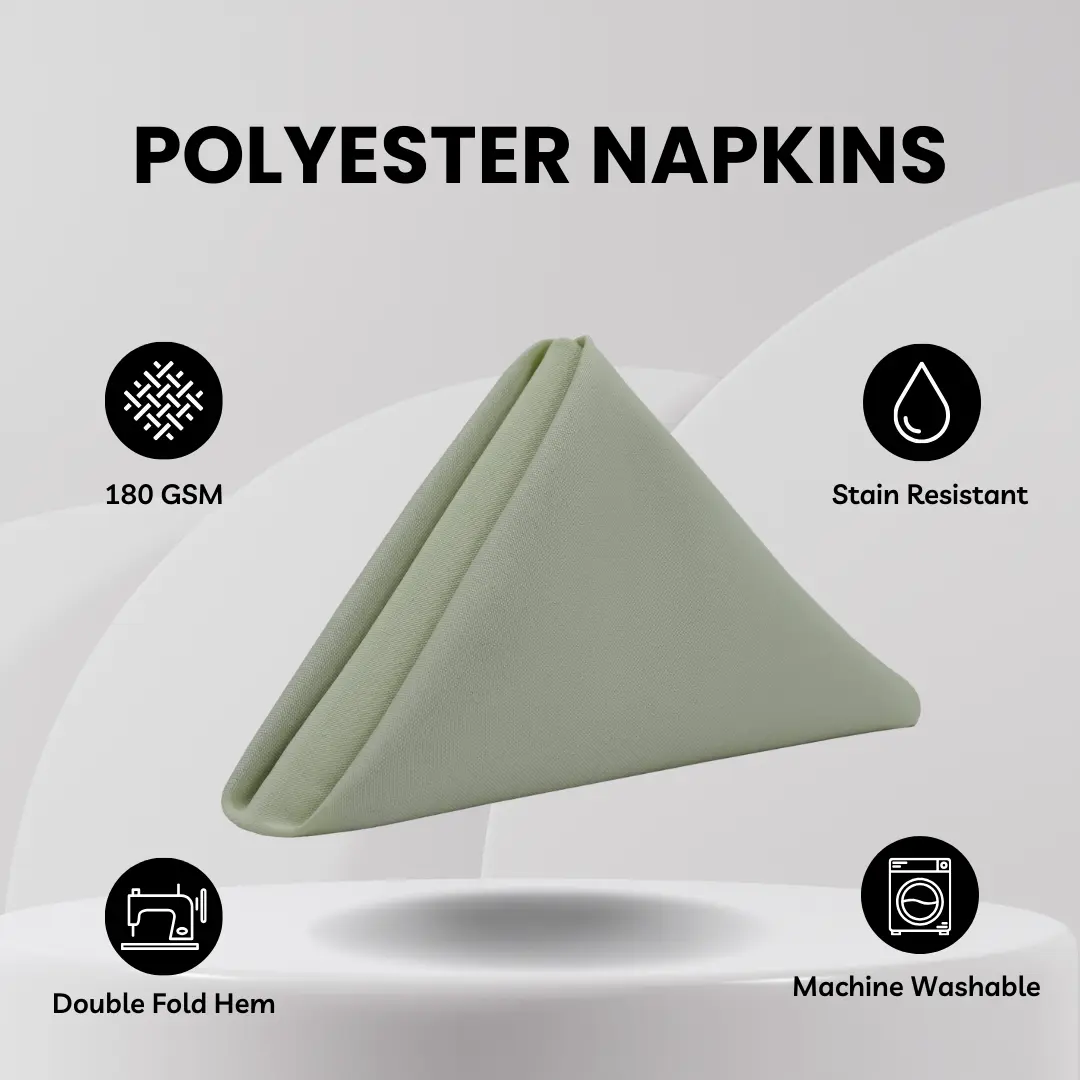 20 Inch Polyester Cloth Napkins Sage (Pack of 10)