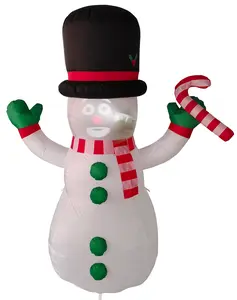 FrostByte 7' Inflatable Talking Snowman with Built in Projector & Speaker Plug'n Play for Outdoor Use Led Signs Party