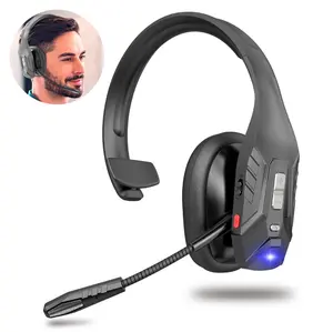 DH10 Bluetooth Noise Cancelling Trucker Headset ,Wireless Headphones with Mic Volume Control for Clear Communication PC Headset for Professional Settings & Extended Use Comfortable Reliable