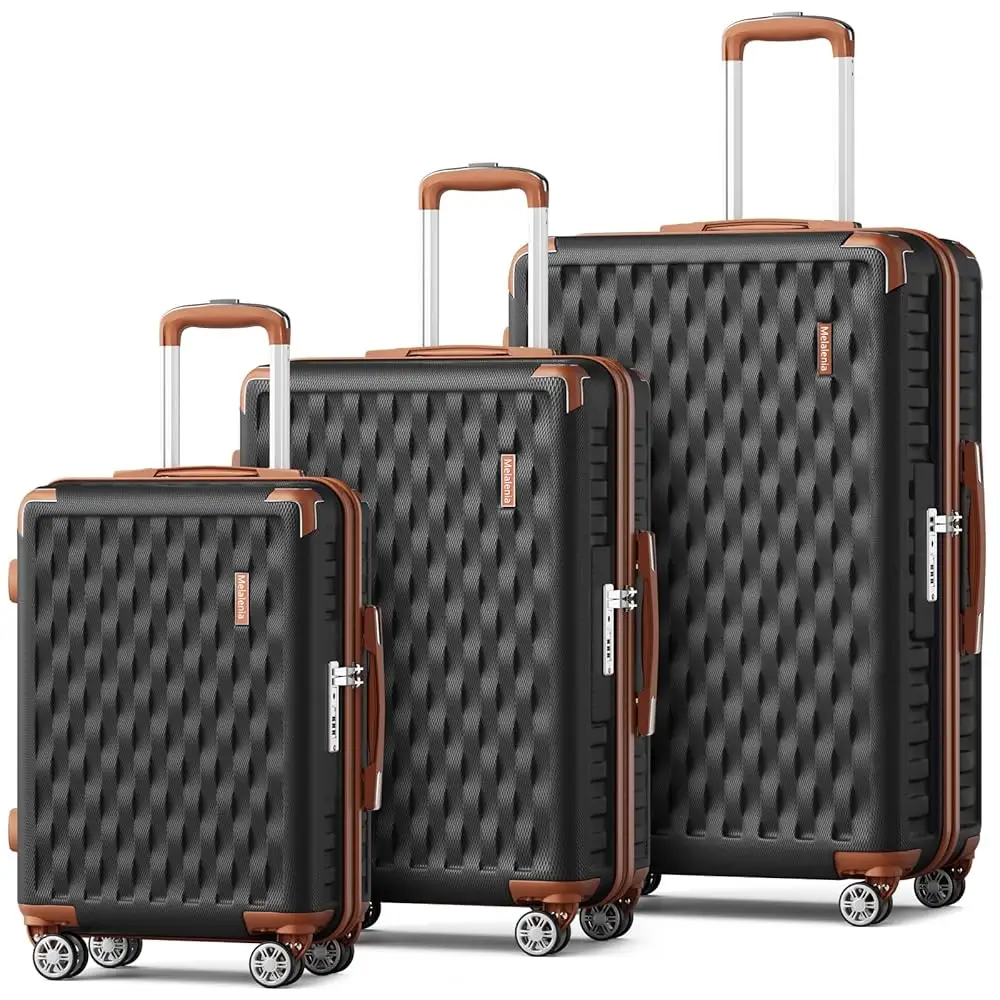【Fast Delivered】Travel Luggage Set 3pcs or 5pcs, Lightweight Durable Suitcase, TSA Lock, Silent Spinner Wheels