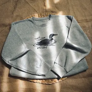 Stupid Canadian Wolf Bird Embroidered Sweatshirt, Heated Rivalry Embroidery Shirt, Team Hollanov LGBT Hockey Romance Unisex Crewneck Shirts