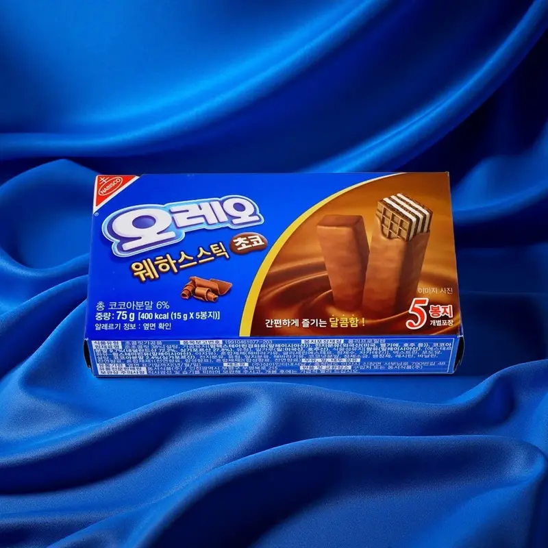 OREO Korean Limited Edition Choco Wafer Sticks White Chocolate Sandwich Cookies Sweet Snack Imported from Korea 5 Individual Packages per Box Biscuit