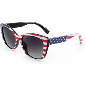 Polarized Vintage Sunglasses American Womens Square Jackie O Cat Eye Sunglasses B2451 angular glasses