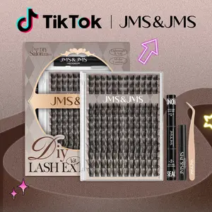 SideSpike Kit l JMS&JMS Manga Spiky Individual Clusters(8-18mix) CC Curl for DIY Eyelashes Extension,Waterproof Sleep Proof,Week Long Lasting Fake Lash Cosmetic Makeup Anime Lash Outdoorfun Vacation Lash Feb Faves