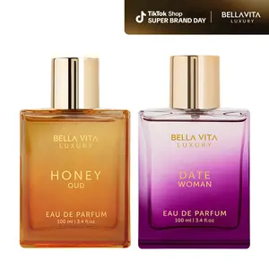 The Sweet Spot by BellaVita Luxury | 2x100ml Perfumes | Honey Oud & Date Woman | Perfume for Men & Women | Long Lasting Fragrance | EDP | Super Brand Day Exclusive