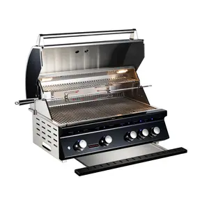 Whistler Built in Gas Grill 4 burner Stainless Steel Gas Gril for Outdoor Kitchen,Black