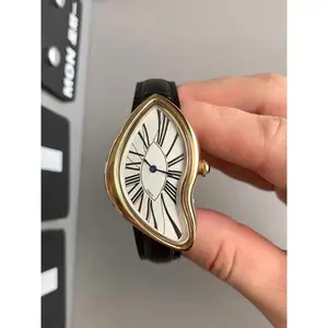 Creative Irregular Shape Watch, Vintage Y2K Design with Quartz Movement, Alloy Case and Mineral Glass, Unique Fashion Accessory