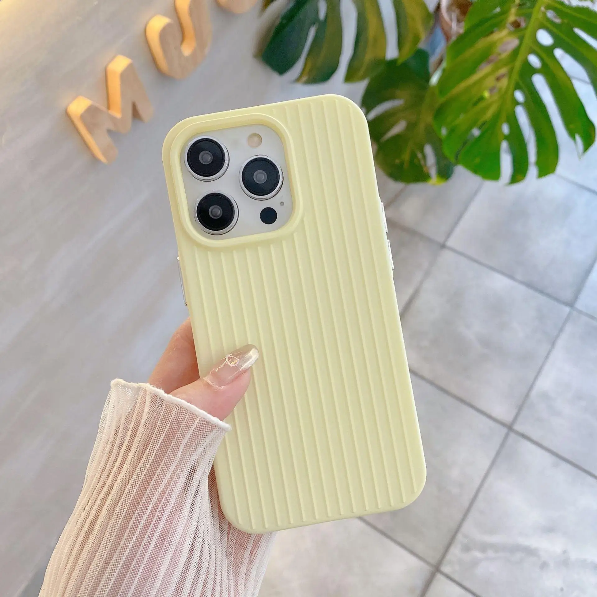 Solid Color Phone Case, Fashionable Anti-drop Phone Protective Cover, Phone Accessories Compatible with iPhone 16 15 14 13 12 Pro Max