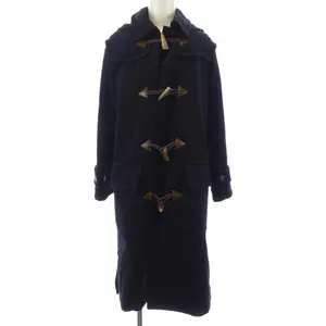 Pre-owned HERMÈS Wool Small Leather Goods Duffle Coat Rayon Coat