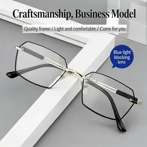 Frameless Optical Clarity Digital Eye Guard for Men & Women Blue Light Filter Silicone High-Definition Eye Protection Nose Pads Ergonomic Design Adjustable