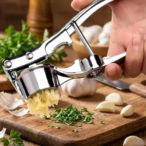 Stainless Steel Manual Garlic Press Easy to Use Dishwasher Safe Garlic Crusher with Removable Handle for Efficient Garlic Ginger and Nut Mashing Kitchen Gadget Kitchen Utensils Gadgets