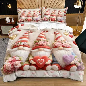 Romantic Rose Goblin Duvet Cover Set, Includes 1 Duvet Cover and 1 or 2 Pillowcases, Perfect Valentine's Gift and Unique Bedroom Decor