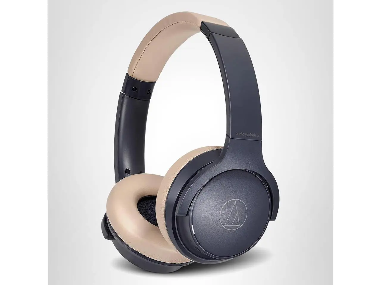 Audio Technica ATHS220BTNBG Wireless On-Ear Headphones - Navy/Beige Audio Technica ATHS220BTNBG Wireless On-Ear Headphones - Navy/Beige