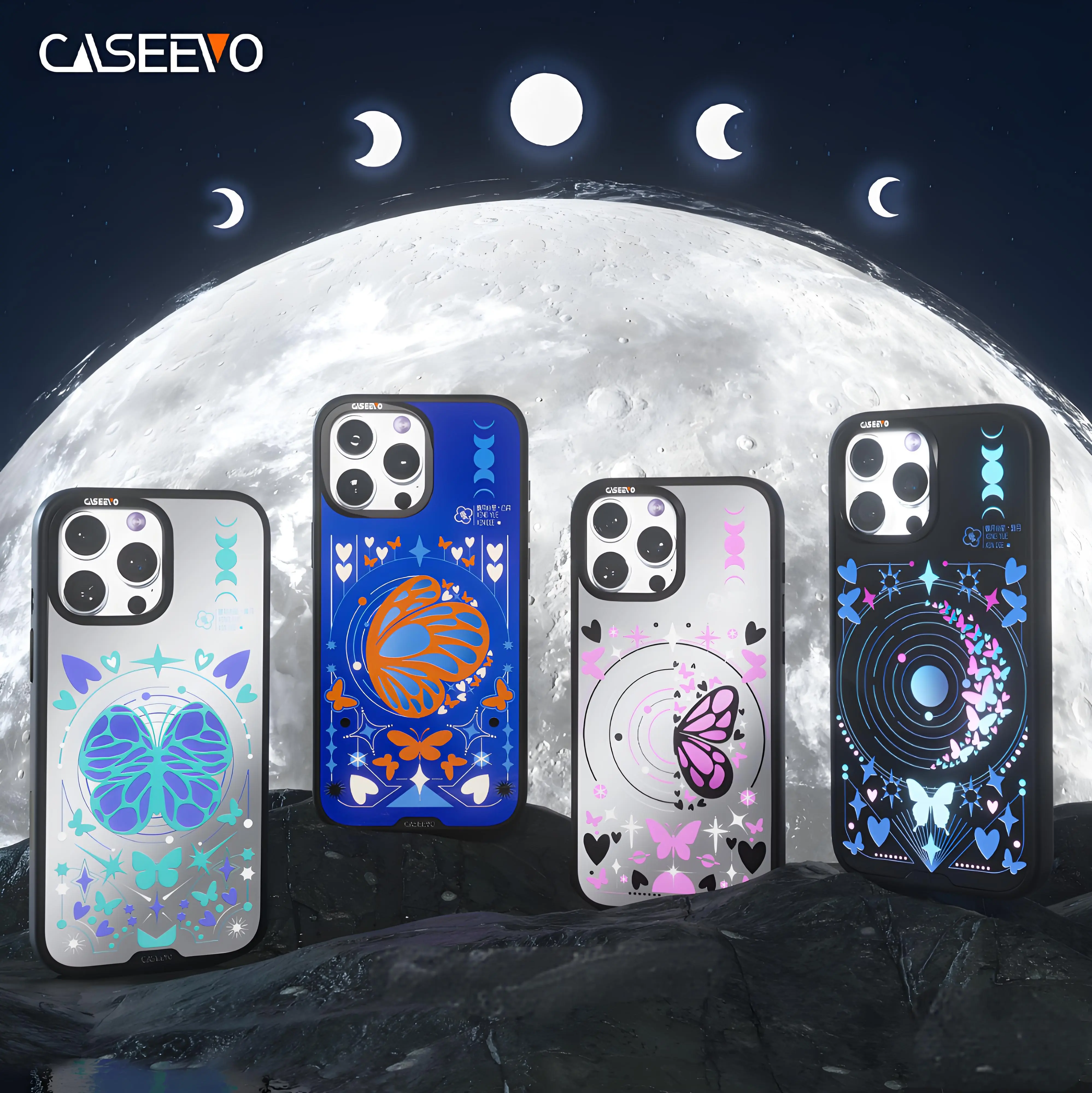 CaseEvo DIEYUEXINXING magnetic phone case with removable back cover compatible with Magsafe for iPhone 16/15/14