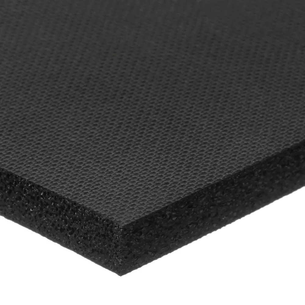 Fire Retardant Neoprene Foam - Black - 0.5 x 0.75 x 10 ft - Extra Soft